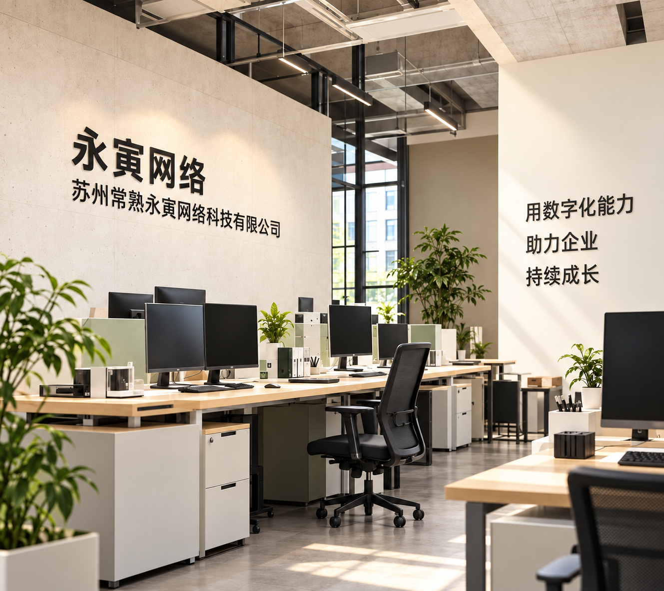 永寅网络彩色办公空间概念示意